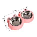 Stainless Steel Double Pet Bowls - Non-Slip Design