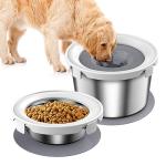 No Spill Pet Food and Water Bowl Set