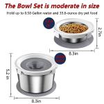 No Spill Pet Food and Water Bowl Set
