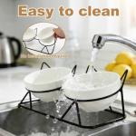 Tilted Elevated Cat Bowls for Food and Water