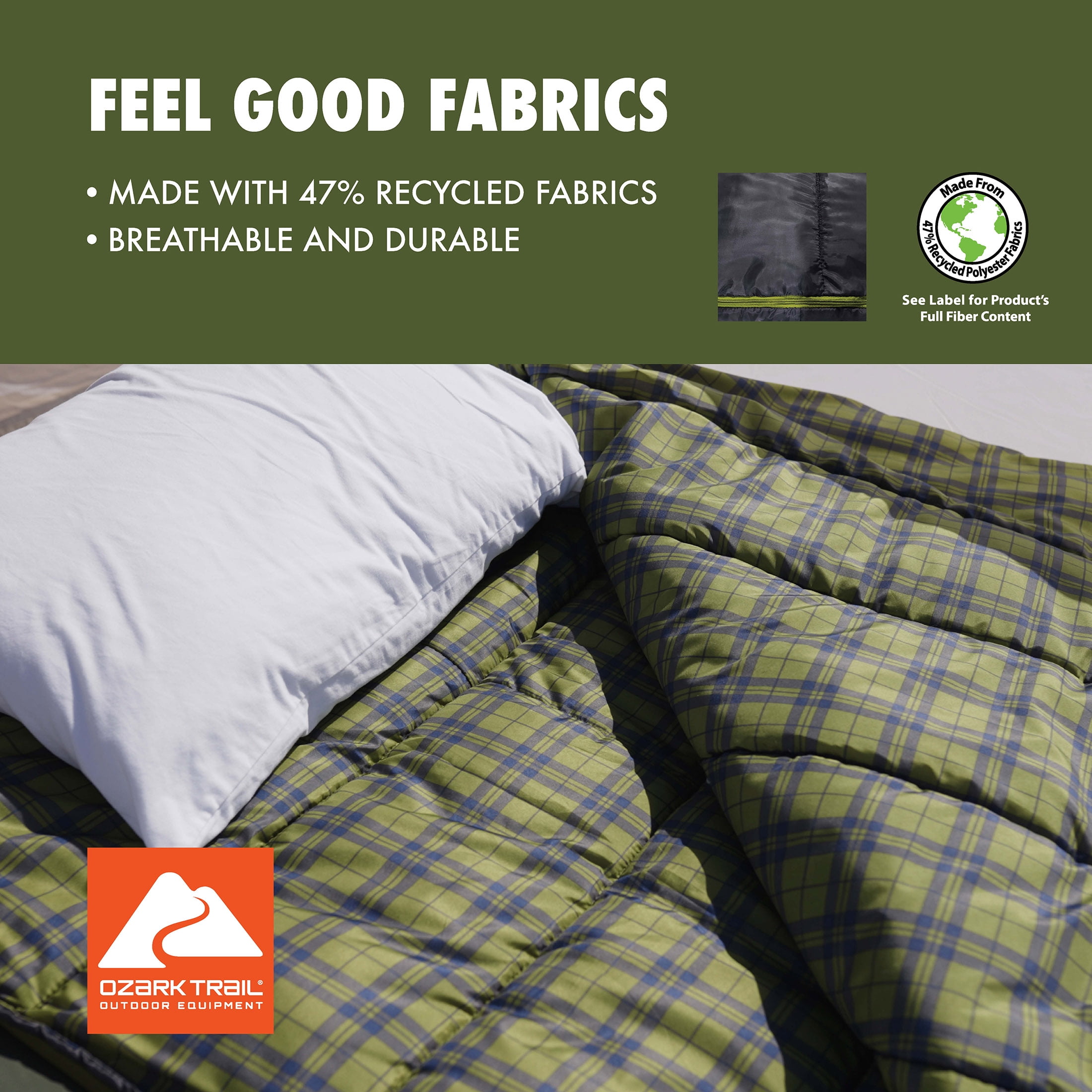 Ozark Trail 30-Degree Cool Weather Sleeping Bag, Gray