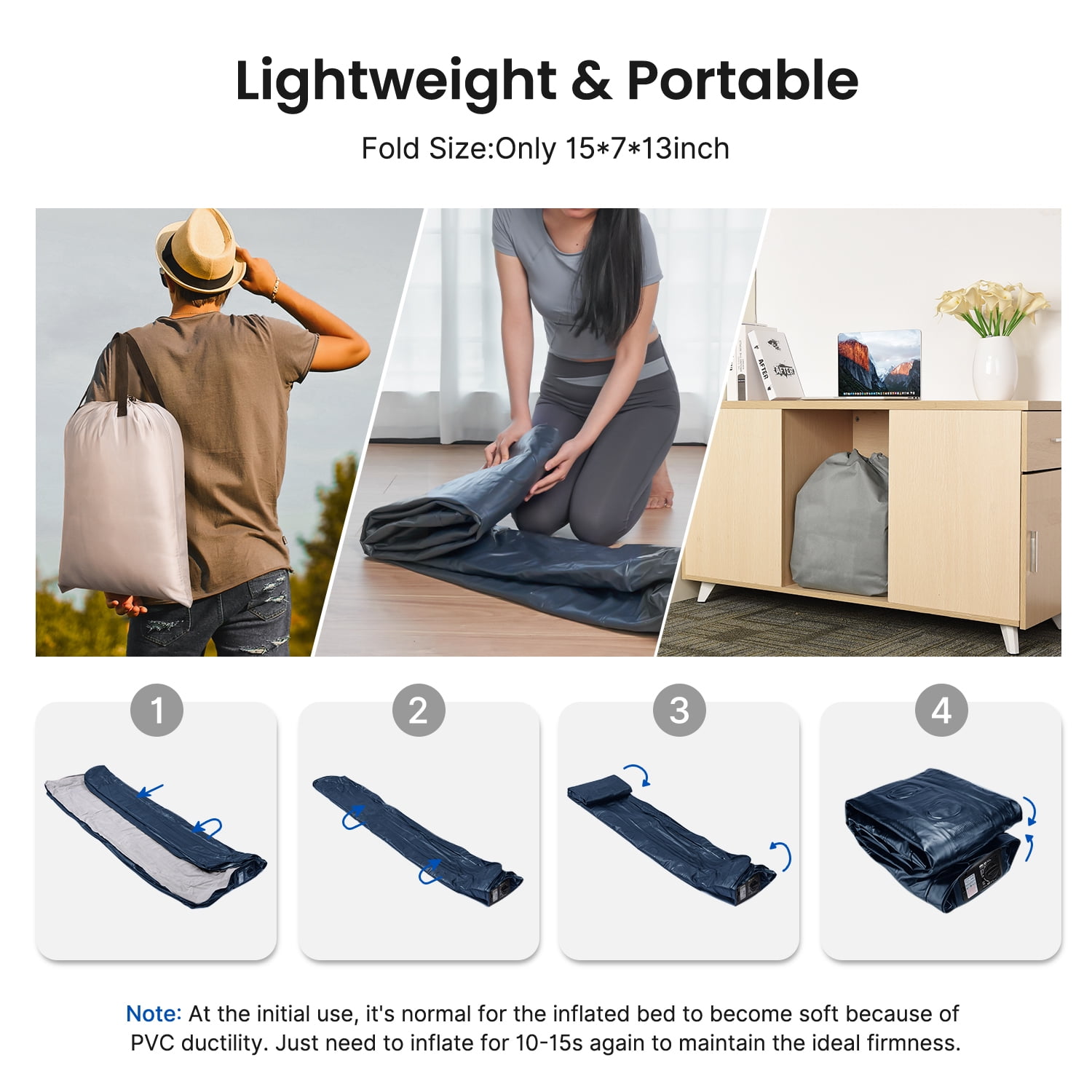 iDOO Inflatable Air Mattress with Built-in Pump