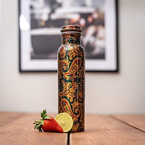 VEDANA Leak Proof Ayurvedic Copper Water Bottle 1L