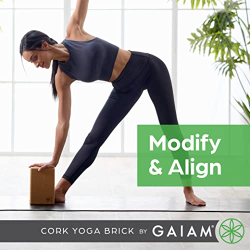 Gaiam Sol Natural Cork Yoga Block 4x6x9