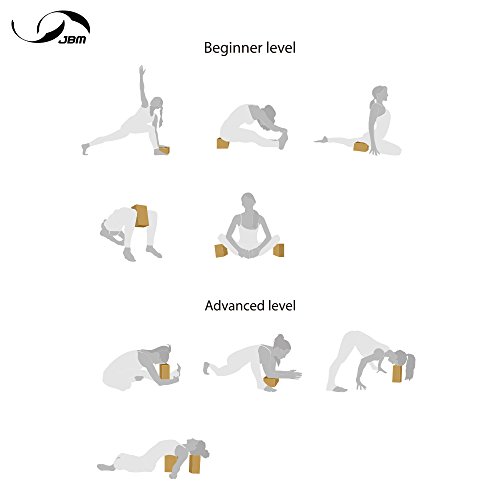 JBM Eco-Friendly Cork Yoga Blocks with Strap