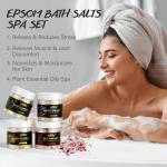 Relaxing Epsom Bath Salts Gift Set with Essentials