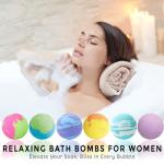 Inspirational Bath Bombs for Relaxation - 12 Pack