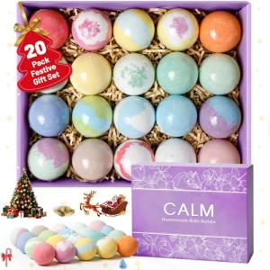 CalmNFiz 20-Piece Bath Bomb Gift Set