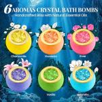 Crystal Bath Bombs Gift Set - 12 Organic Stress Relievers