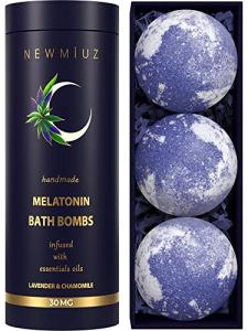 Melatonin Lavender Chamomile Bath Bombs for Relaxation