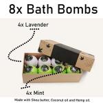Hemp Bath Bombs - Set of 8 Relaxing Scents