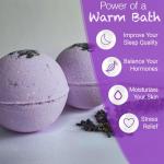 Lavender Bath Bombs Spa Gift Set for Relaxation