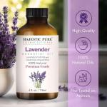 Majestic Pure Lavender Essential Oil with Dropper 4 Oz