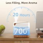 ASAKUKI 700ml Essential Oil Diffuser and Humidifier