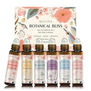 Wecona Aromatherapy Essential Oil Roll-On Set