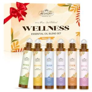 Essential Oils Roll-On Set for Relaxation & Focus