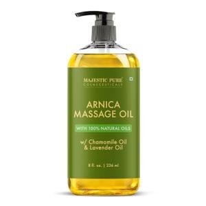 Majestic Pure Arnica Massage Oil with Lavender & Chamomile