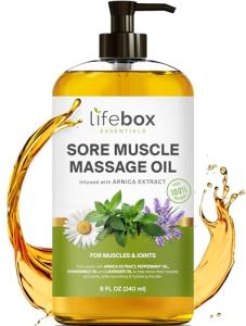 Pure Arnica Muscle Massage Oil with Essential Oils