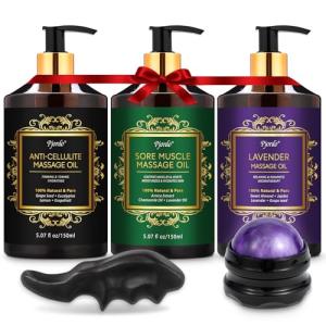 Relaxing Lavender Massage Oil Set with Roller Ball