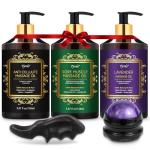 Relaxing Lavender Massage Oil Set with Roller Ball