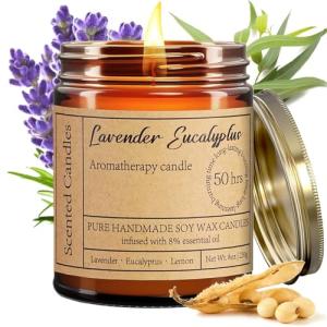 Lavender Eucalyptus Aromatherapy Candles for Relaxation