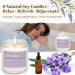 6 Pack Lavender Aromatherapy Candles Gift Set