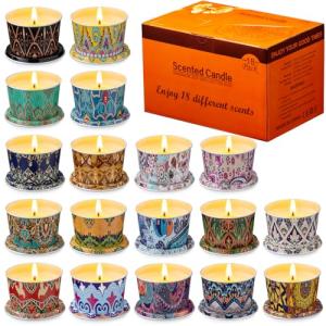 18-Pack Travel-Sized Scented Aromatherapy Candles