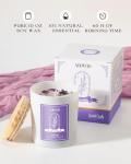 Lavender Aromatherapy Candle with Crystals - 10oz