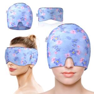 Cooling Gel Migraine Relief Cap and Eye Mask Set