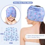 Cooling Gel Migraine Relief Cap and Eye Mask Set