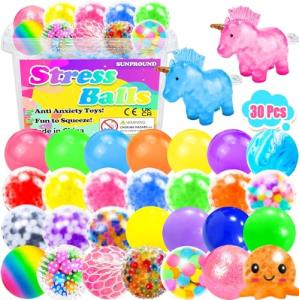30XL Squishy Stress Balls for Instant Relief