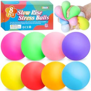 8 Pack Slow Rising Stress Balls for Relaxation