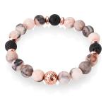 Healing Lava Rock and Rose Quartz Bracelet