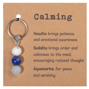 Calming Crystal Keychain for Stress Relief