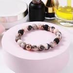 Healing Lava Rock and Rose Quartz Bracelet