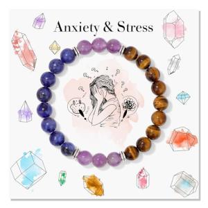Natural Healing Crystal Bracelet for Anxiety Relief