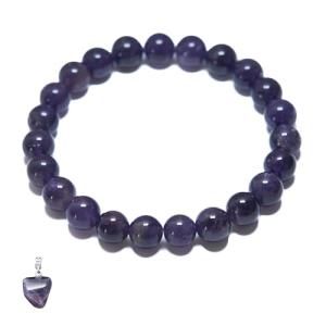 Amethyst Beaded Bracelet for Stress Relief