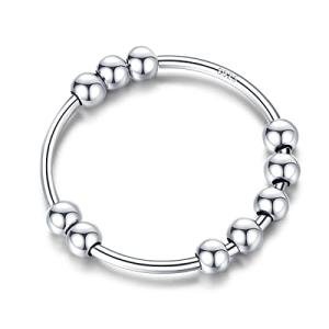 Sterling Silver Fidget Anxiety Ring for Women