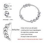 Sterling Silver Fidget Anxiety Ring for Women