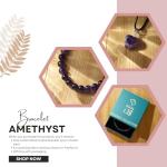 Amethyst Beaded Bracelet for Stress Relief