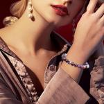 Amethyst and Agate Bracelet Set for Stress Relief