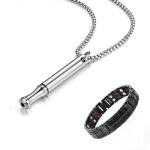 Breathing Necklace and Natural Stone Bracelet Set