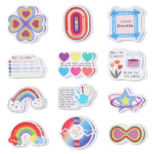 JOFONY 24PCS Fidget Sensory Stickers for Stress Relief