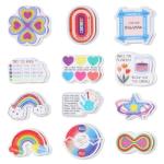 JOFONY 24PCS Fidget Sensory Stickers for Stress Relief