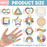 48 Pcs Calming Fidget Stickers for Stress Relief