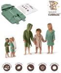 Soft Bamboo Hooded Kids Bathrobe - Green