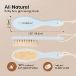 Gentle Wooden Baby Hair Brush with Soft Bristles