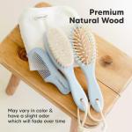 Gentle Wooden Baby Hair Brush with Soft Bristles