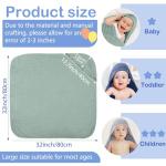 6 Pcs Muslin Hooded Baby Towels for Bathing