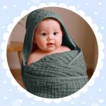 6 Pcs Muslin Hooded Baby Towels for Bathing